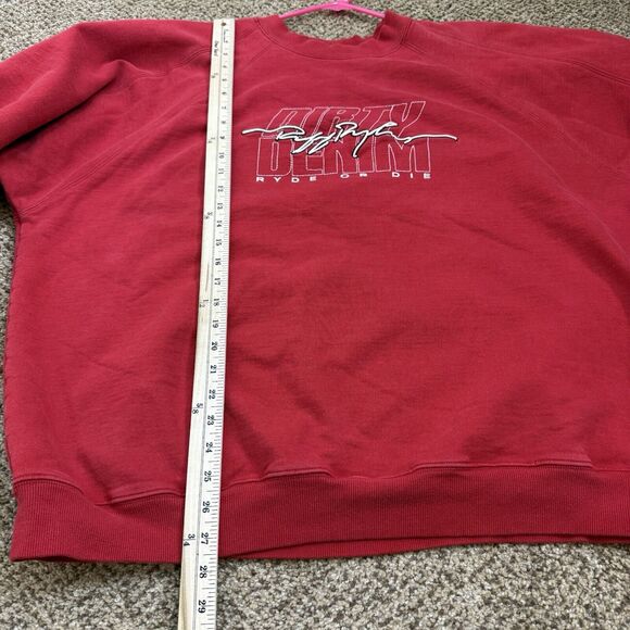 VINTAGE Ruff Ryders DMX Sweater Size 3XL Red Crew Pullover Hip Hop 90s - Picture 7 of 8